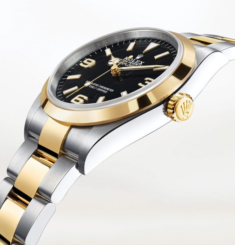 Cheap Rolex Updated New 36-mm Explorer Yellow Rolesor Replica Watches