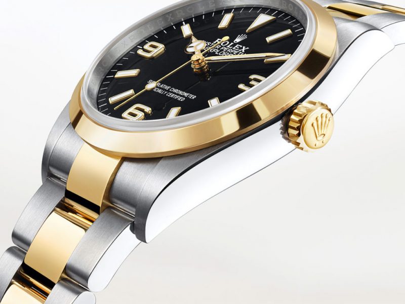 Cheap Rolex Updated New 36-mm Explorer Yellow Rolesor Replica Watches